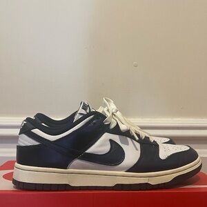 Womens Nike Dunk Low Premium White/Navy sz 7.5